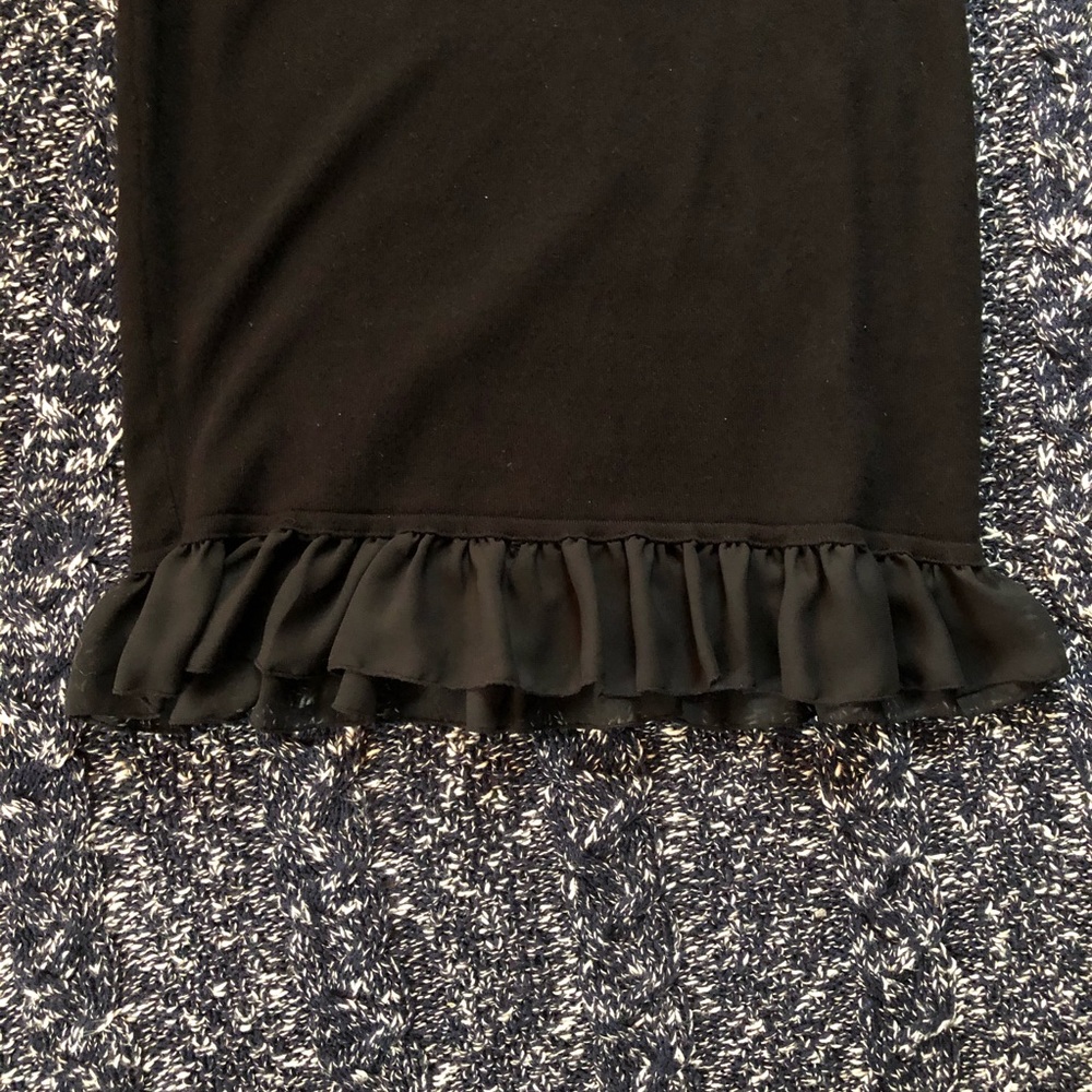 Black Ruffle Tube Dress - Picture 2 of 5
